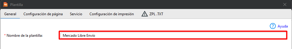 Nombre de la plantilla en PDF Label Cut